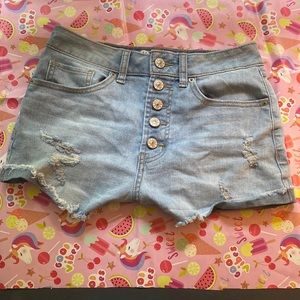 High Rise denim shorts